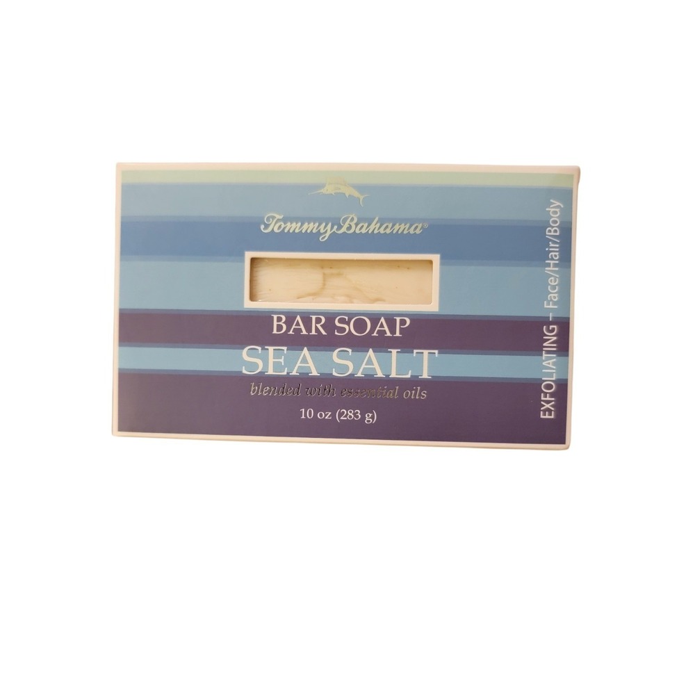 Tommy Bahama Sea Salt Bar Soap‎ Exfoliating Face Hair Body 10 oz Essential Oils
